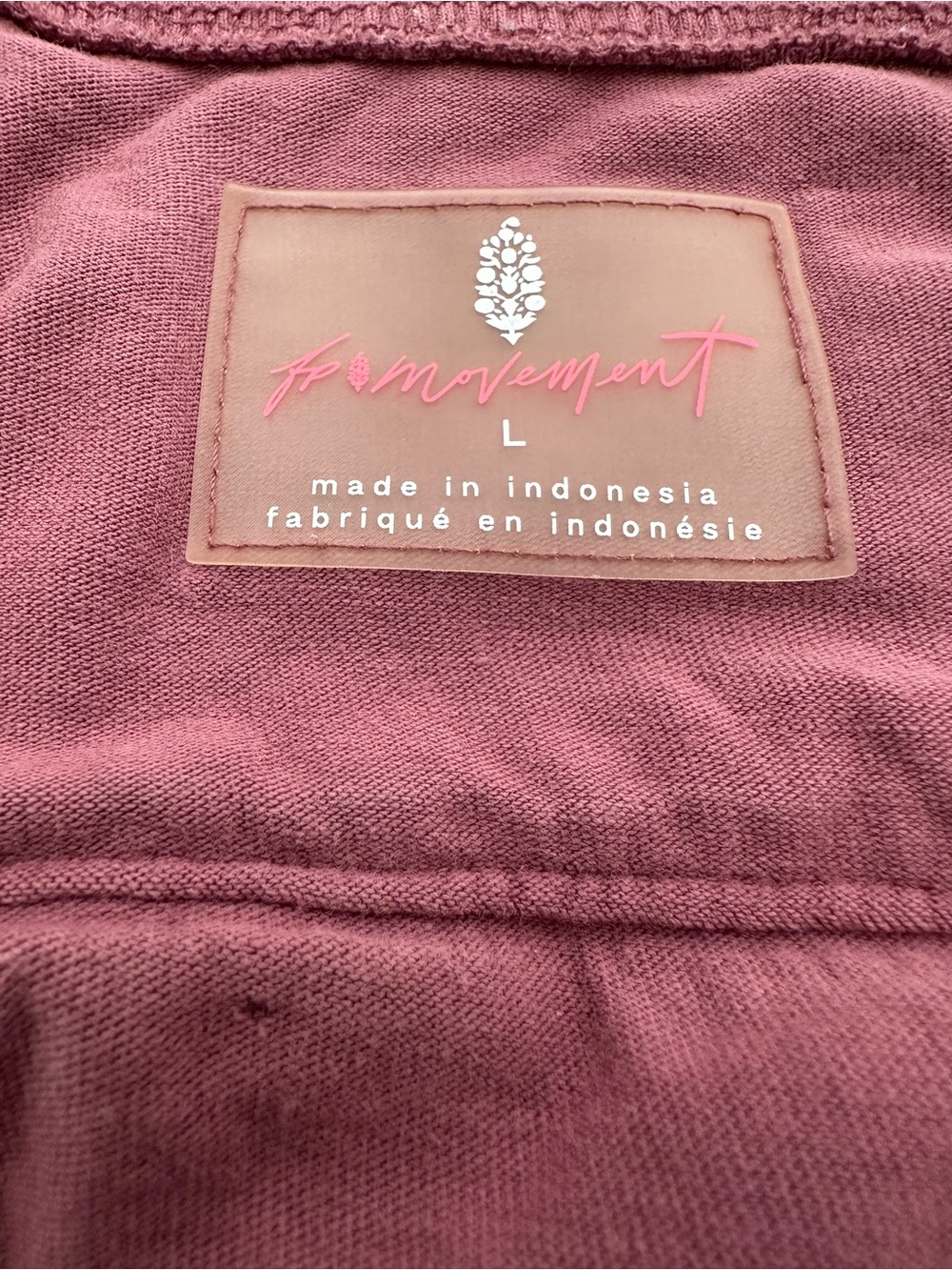 Free People Movement Hot Shot Onesie Jumpsuit Mauve Pink Size Large flaw - Picture 5 of 5